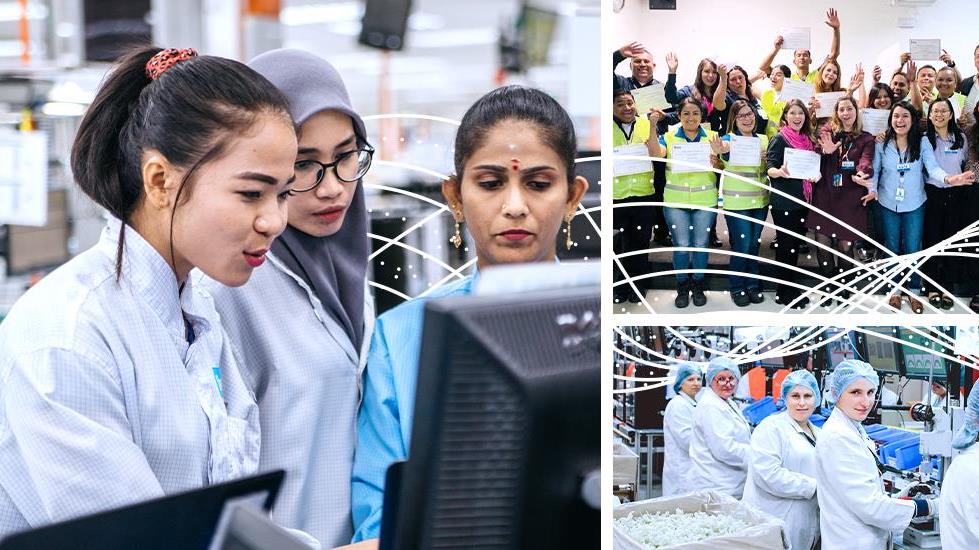 profesionales de fabricación trabajando juntos