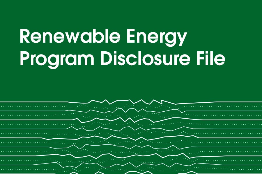 Archivo de divulgación del programa de energía renovable