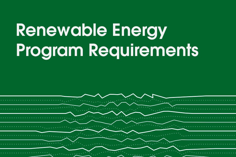 Requisitos del programa de energía renovable