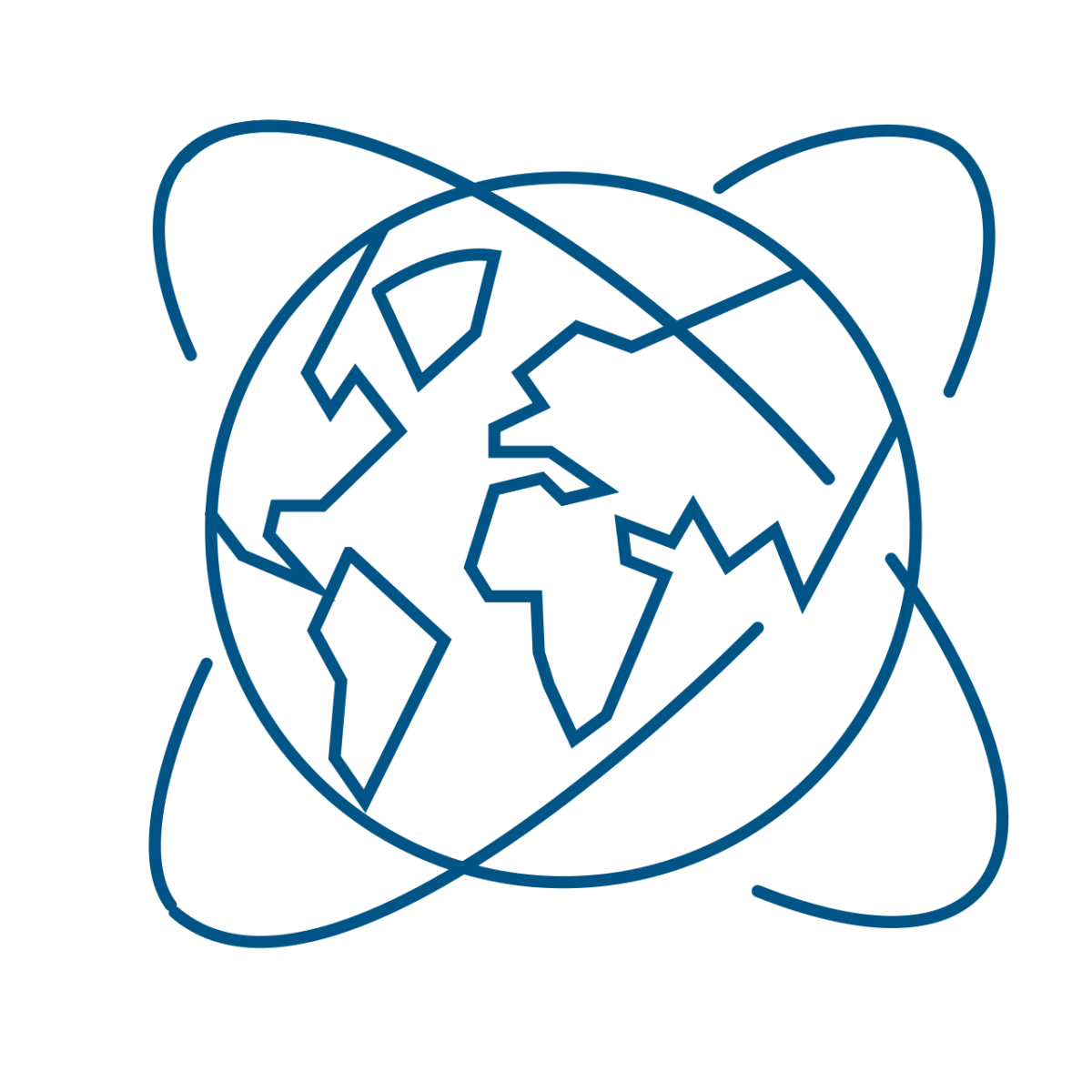 Symbol des vernetzten Globus