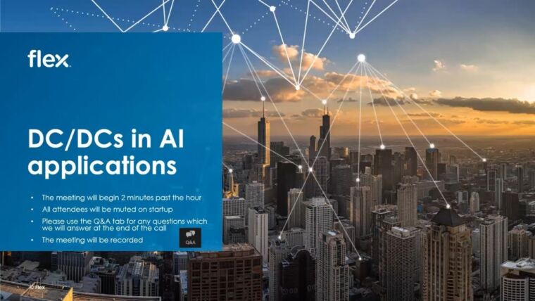 Webinar: DC/DCs in AI applications