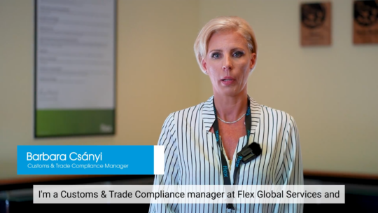 Barbara Csanyi, customs trade and compliance manager, flex