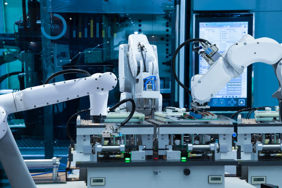 automated robotic assembly for electronic circuit board