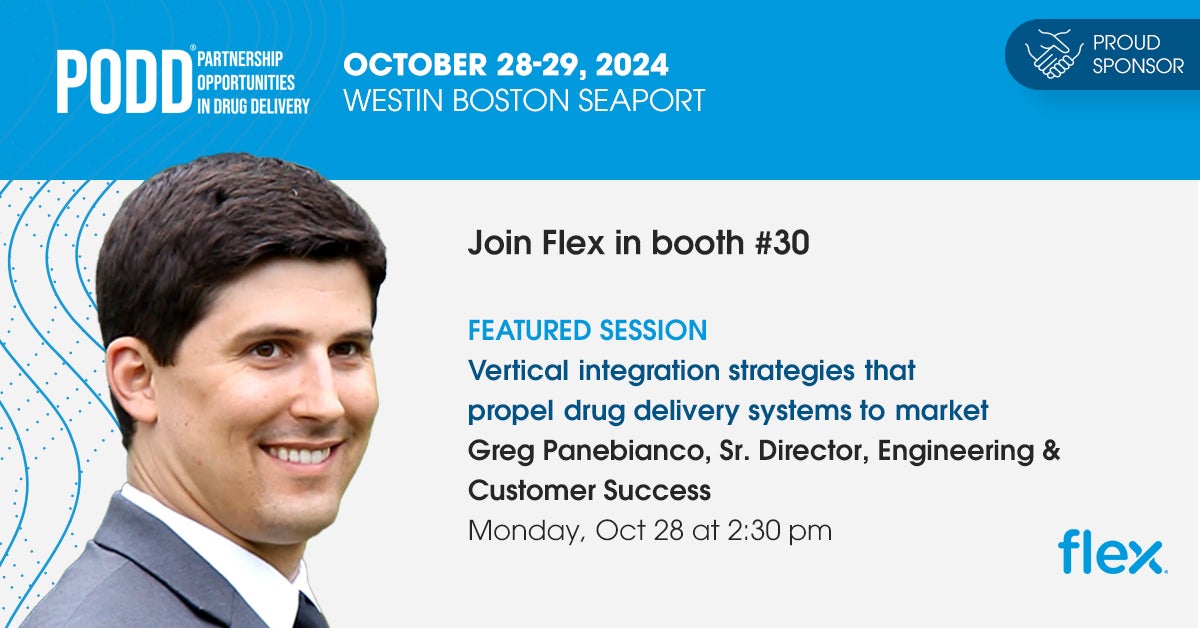 Die 14. jährliche PODD-Veranstaltung mit Greg Panebianco, Sr. Director of Engineering & Customer Success, Flex, 28. und 29. Oktober 2024