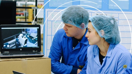 employees working on a factory floor