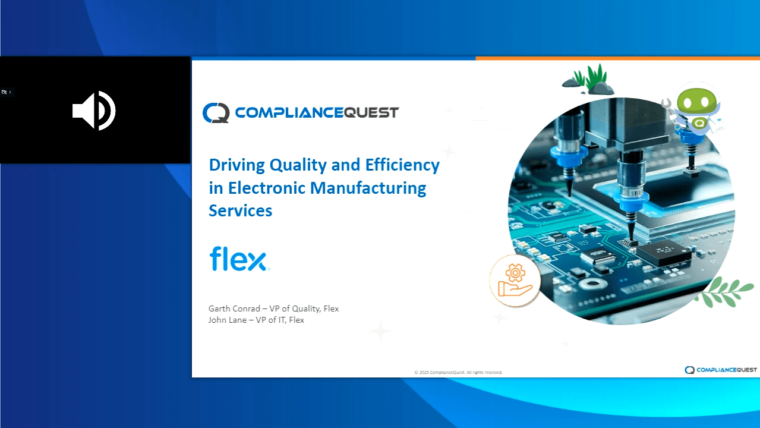 Preview of Driving Quality and Efficiency in Electronics Manufacturing Services webinar