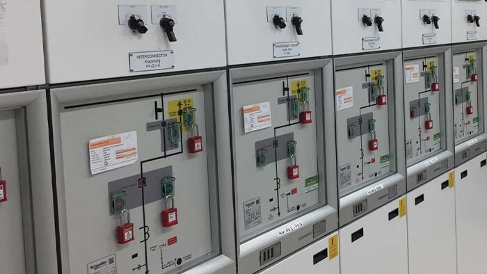 Close up of critical power system from Anord Mardix