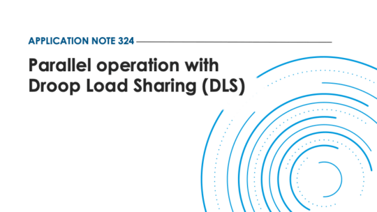 Application note 324: Parallel operation with Droop Load Sharing (DLS)