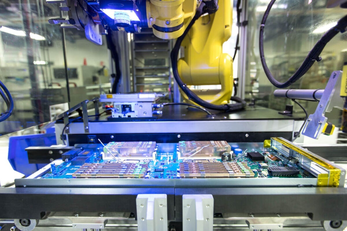 Automated robot building circuit board
