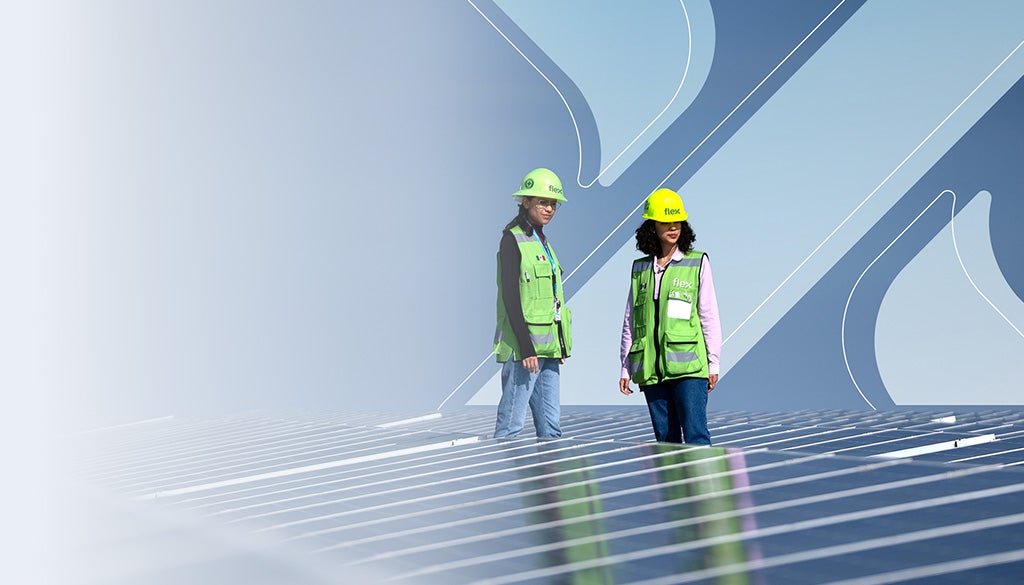 two engineers with solar panels