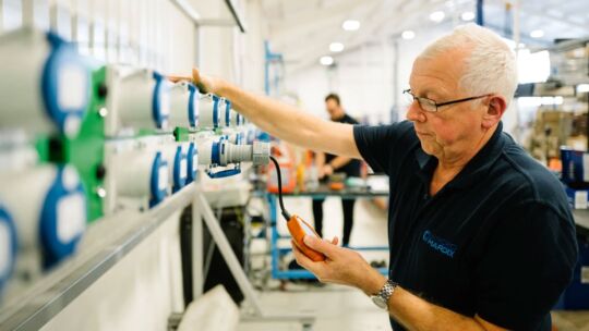 Anord Mardix employee working on critical power products