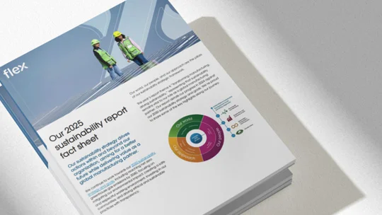 2025 flex sustainability report factsheet cover image