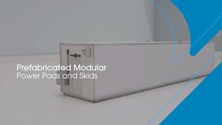 Prefabricated modular power pods and skids