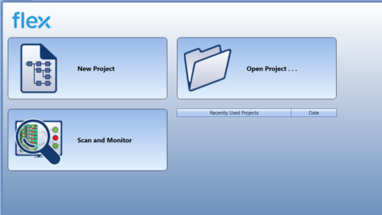 Flex Power Designer start page