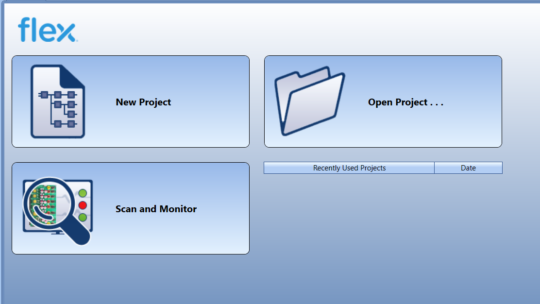 Flex Power Designer start page