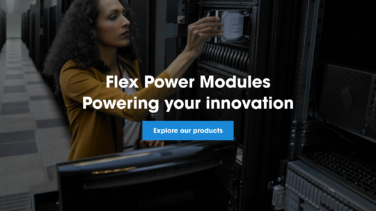 Person removing hard drive from server rack. Flex Power Modules Powering your innovation