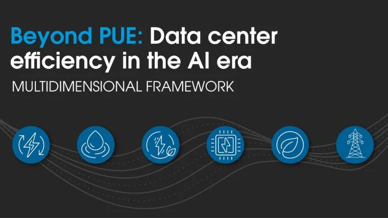 Beyond PUE Infographic: Data center efficiency in the AI era