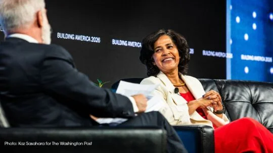 Der CEO von Flex und Revathi Advaithi ist zu Gast bei Washington Post Live. Foto: Kaz Sasahara für die Washington Post.