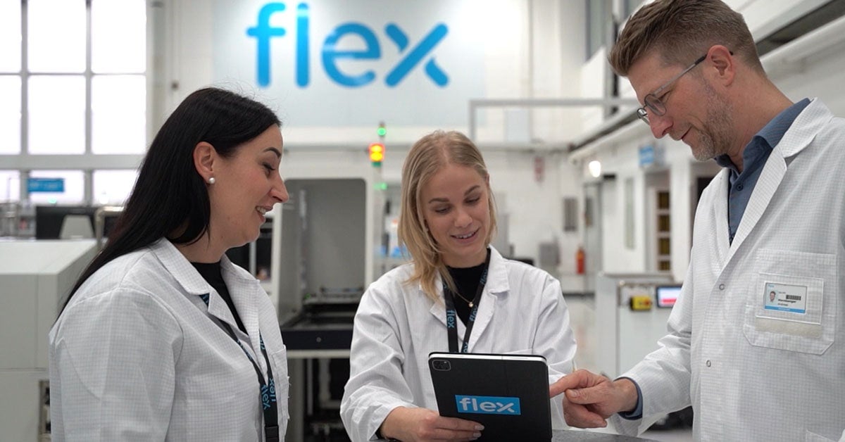 Die Mitarbeiter von Flex arbeiten daran, die Widerstandsfähigkeit der Lieferkette zu stärken.