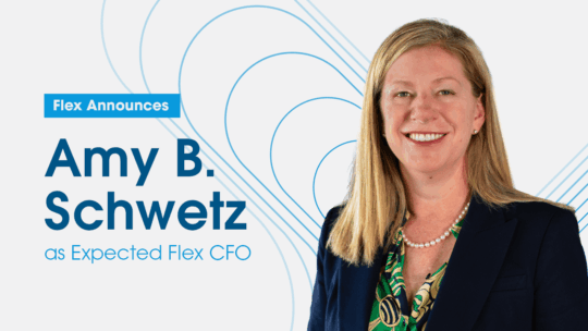 Flex anuncia la esperada directora financiera de Flex, Amy B. Schwetz