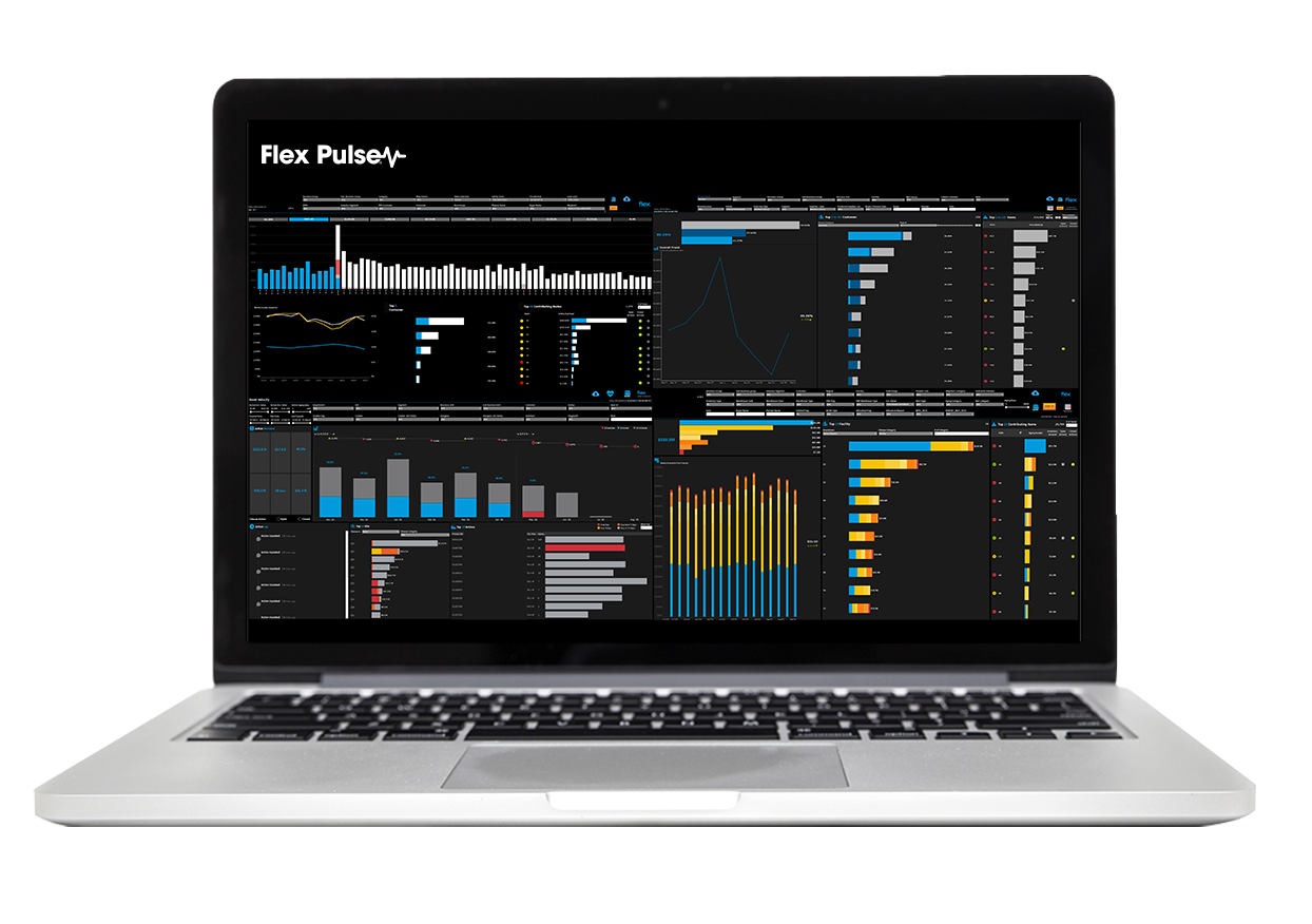 Laptop with Flex Pulse data on the screen